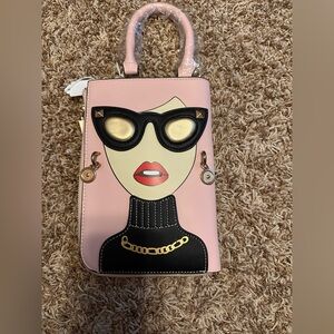 Chic Pink Designer Handbag- crossbody- New